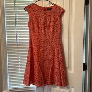 Eyelet salmon pink dress size 4